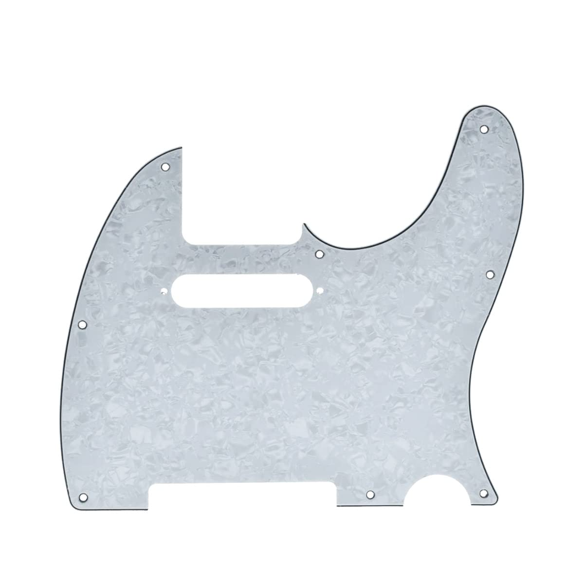 Dopro 8 Hole Tele Style Guitar Pickguard TL Pick Guard with Pickup Mounting Screw Holes for Tele/Telecaster White Pearl