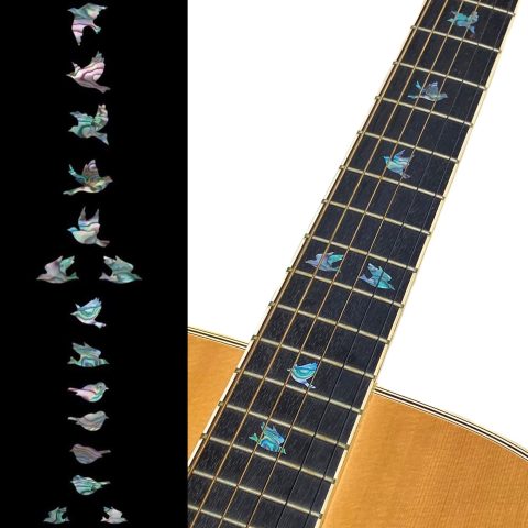Inlay Sticker Fingerboard Position Marker for Guitar & Bass Doves Abalone Mix