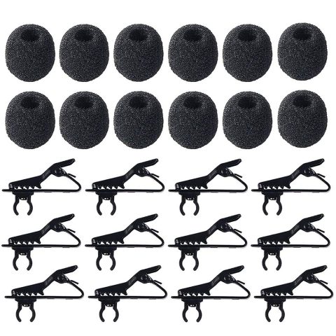 AUGSUN Lav Mic Clip Set 24 Pcs Lavalier Mic Clip Replacement