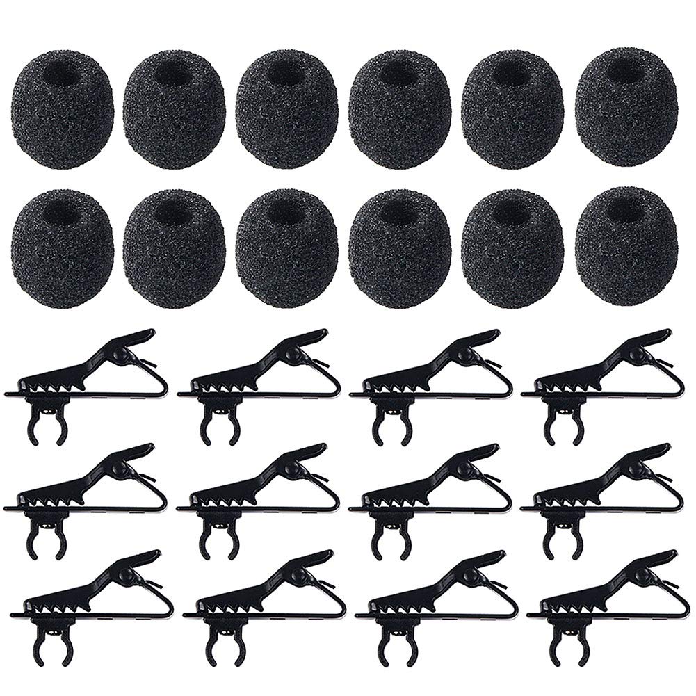 AUGSUN Lav Mic Clip Set 24 Pcs Lavalier Mic Clip Replacement