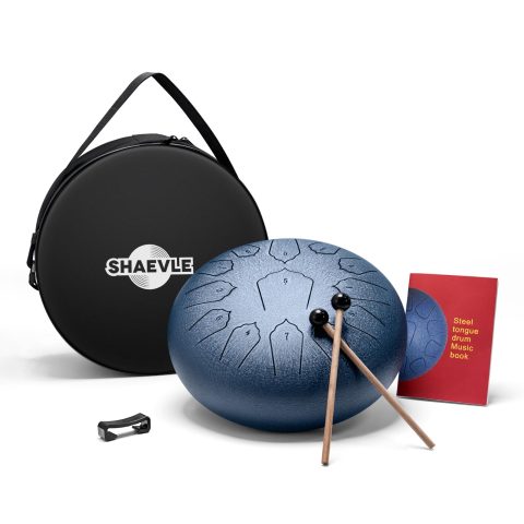 Shaevle Steel Tongue Drum 12 Inch 13 Notes Rain Drum for Outside