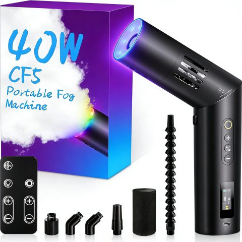 COLBOR CF5 40W Portable Fog Machine for Photography, RGB Light & Remote