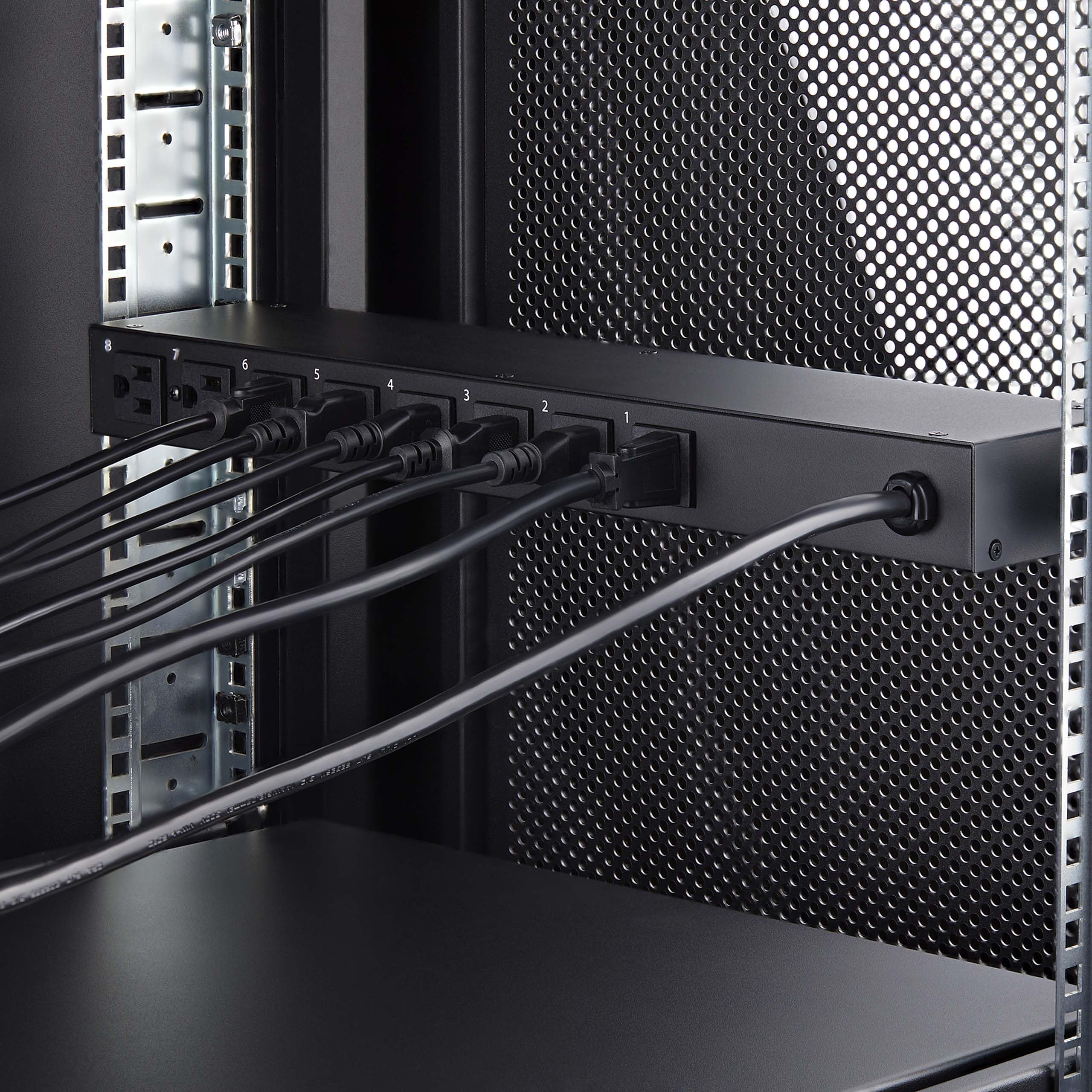 StarTech 8-Outlet 1U Switched PDU, 15A, TAA, 125V (8NS8-RACK-MOUNT-PDU)
