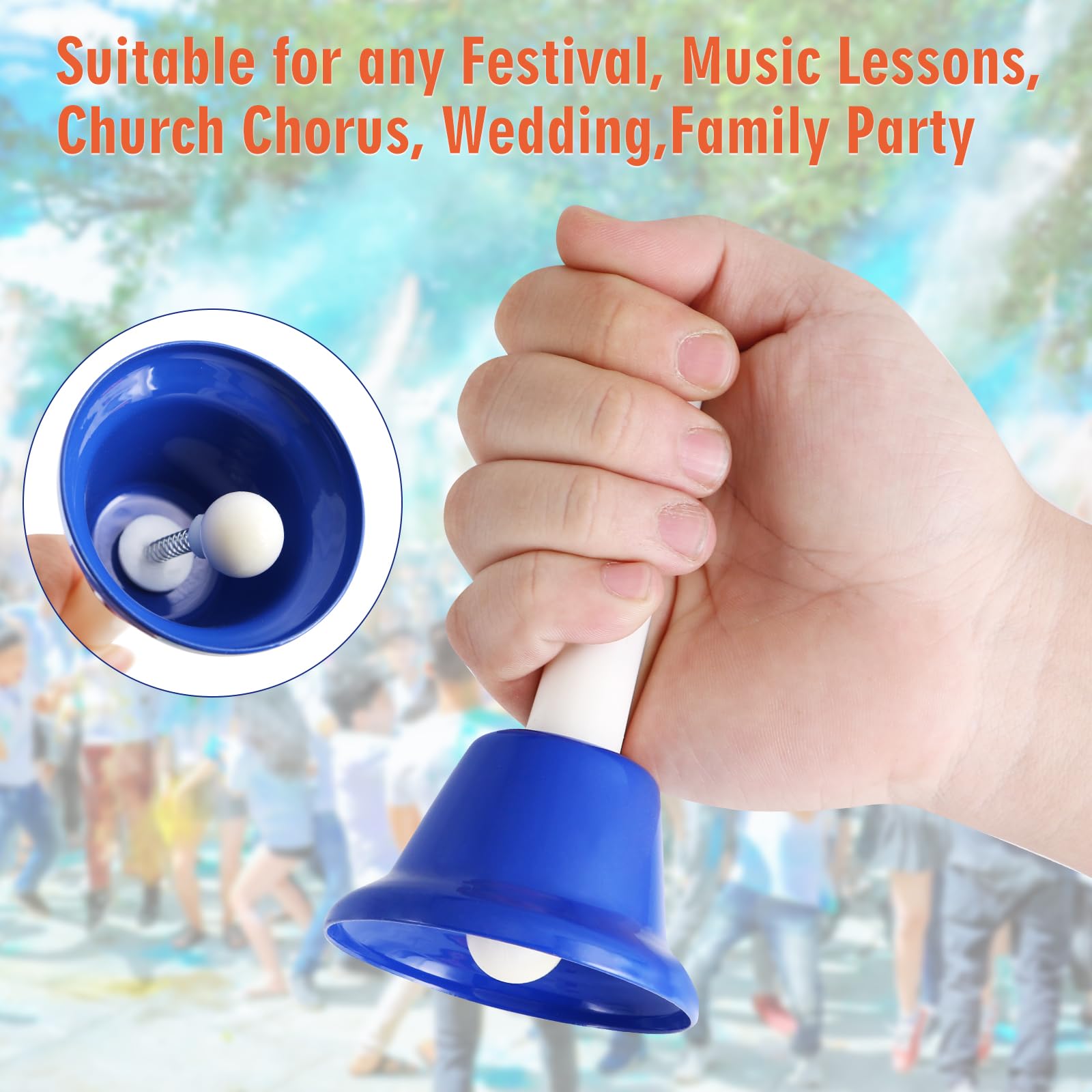 EASTROCK Handbells 8 Note Hand Bells Set for Adults