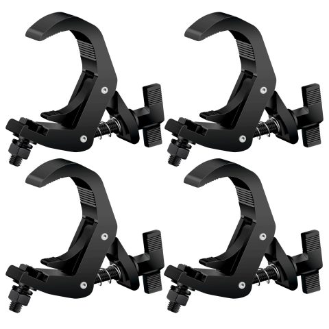 1.65-2.36 Inch Truss Clamp 4 Pack, Czgor Heavy Duty 220lb Stage Light Clamp