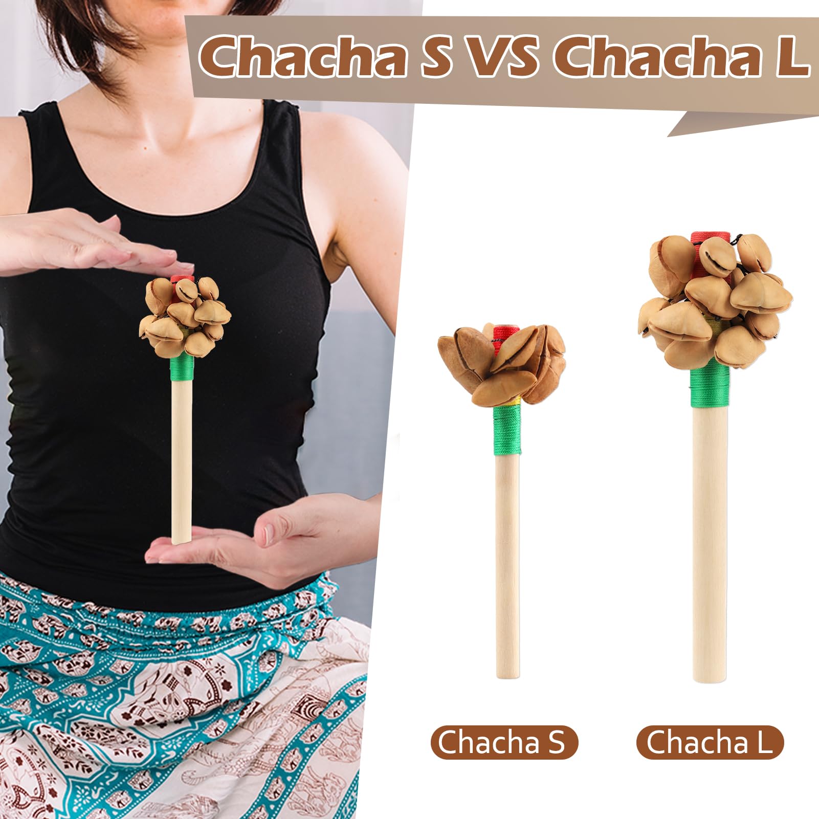 GOGHOST Large African Natural Seed Shaker (Chacha-1 Pack)