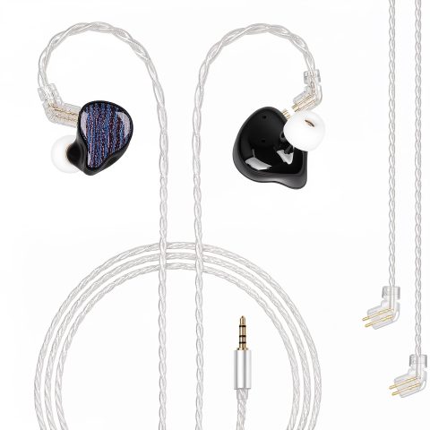 RooRuns HiFi in Ear Monitor Headphones, Wired Stereo IEM Earphones/Earbuds
