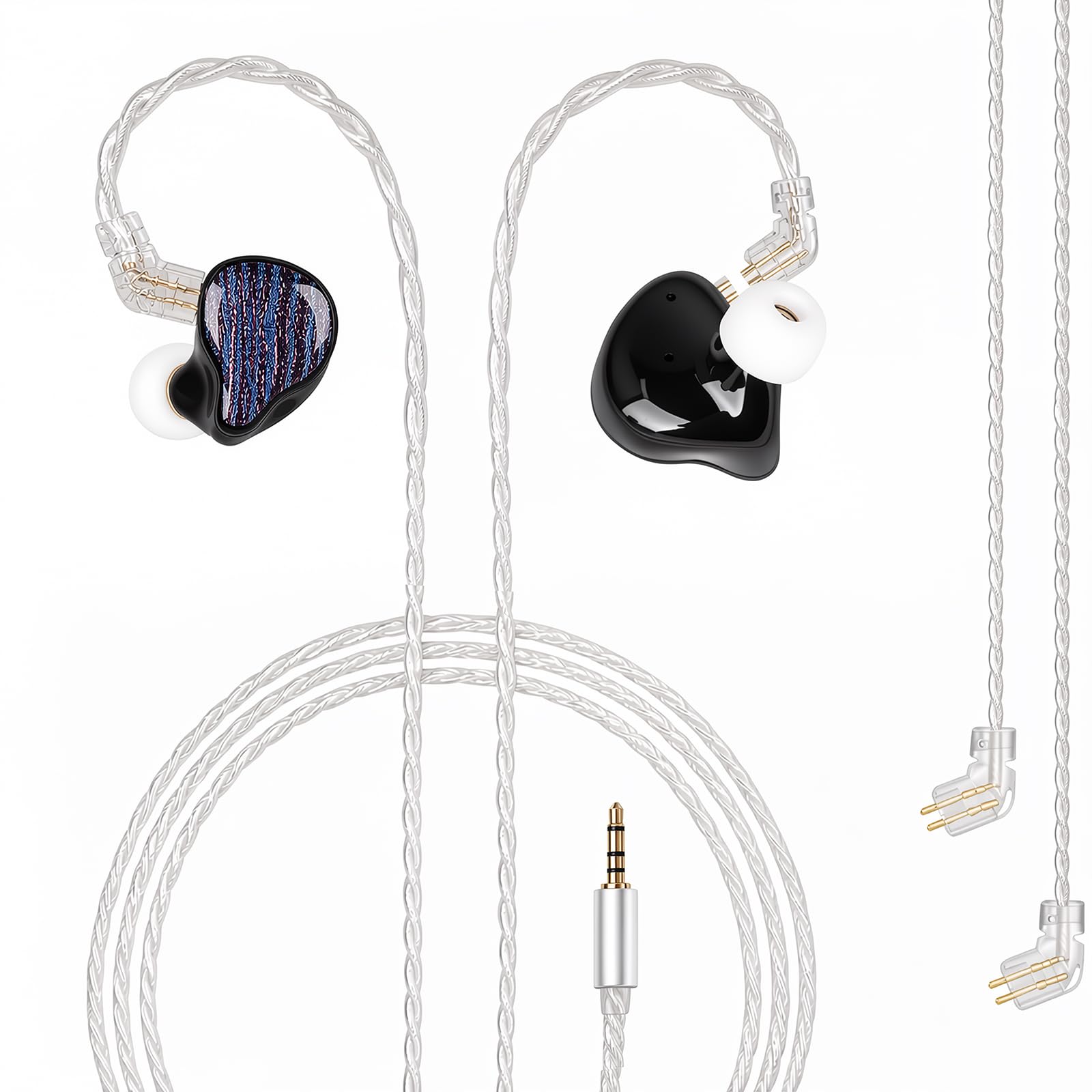 RooRuns HiFi in Ear Monitor Headphones, Wired Stereo IEM Earphones/Earbuds