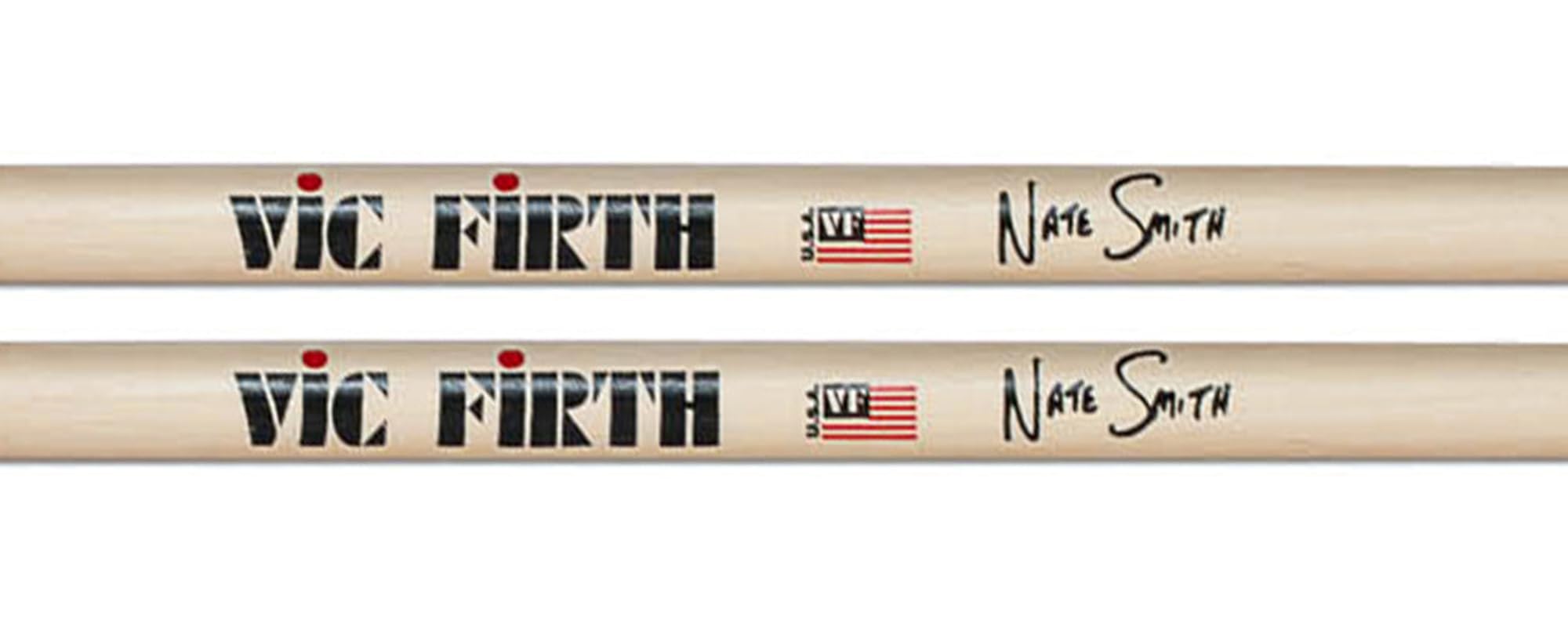 Vic Firth Signature Series Nate Smith Drumsticks – 12‑Pack Bundle with Austin Bazaar Polishing Cloth