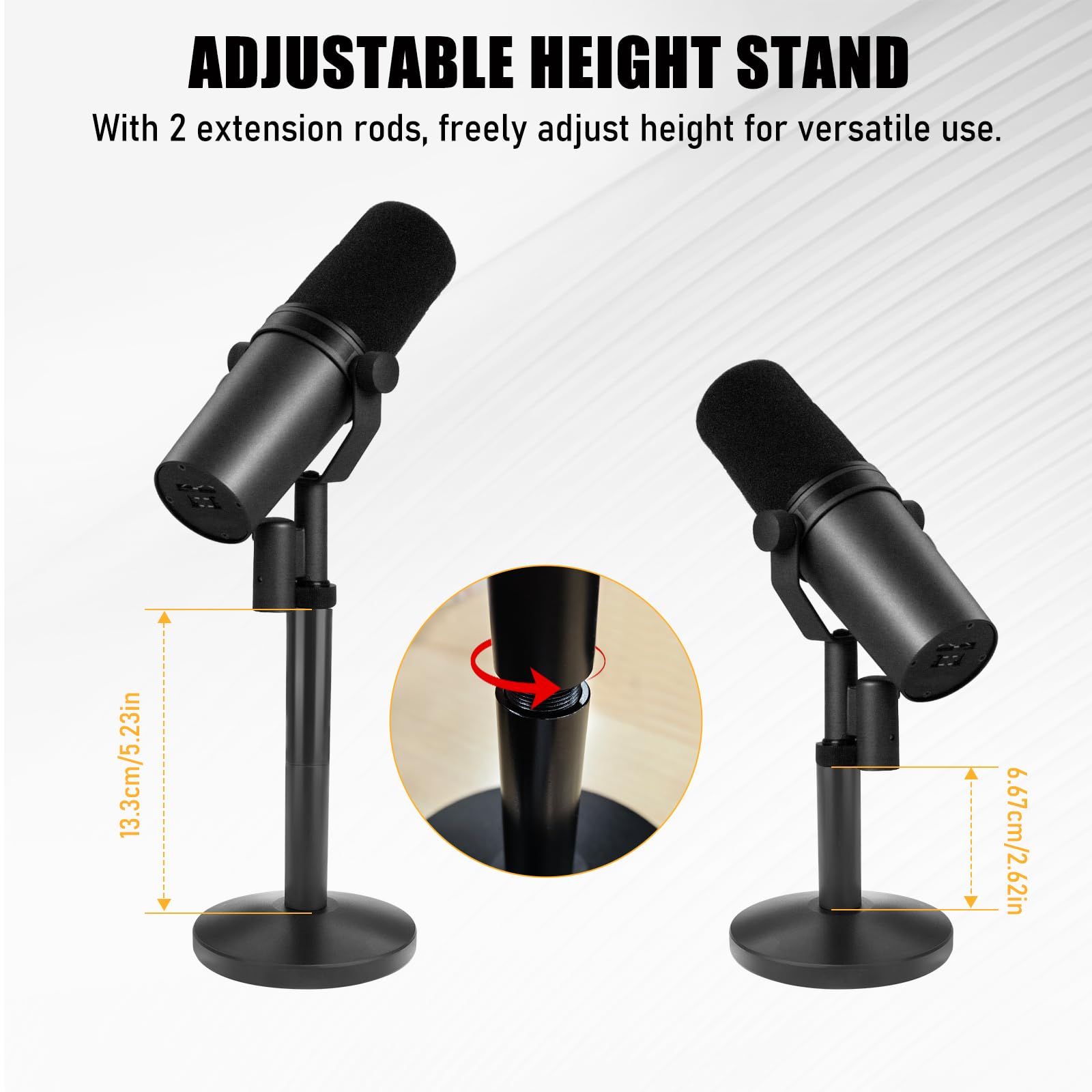 YIBEICO Desktop Microphone Stand for Shure SM7B/SM7DB
