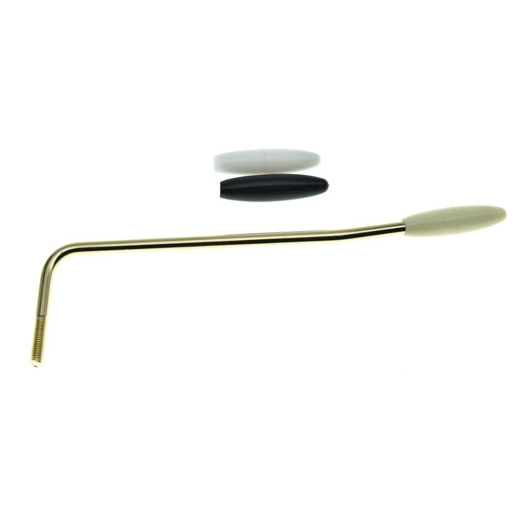 KAISH Stainless Steel USA Thread Tremolo Trem Arm Whammy Bar Fits American/Mexican Standard or Vintage Strat Gold with 3 Tips