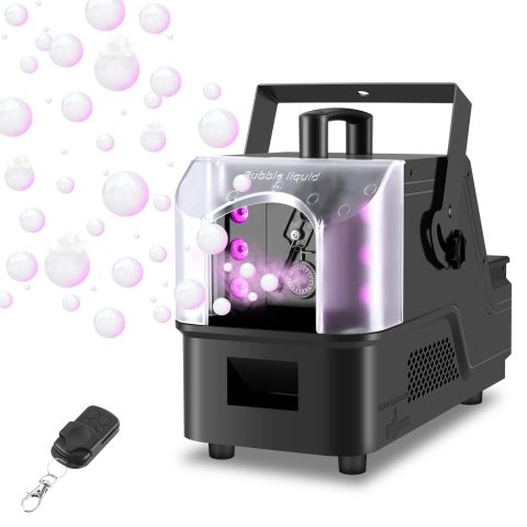 ENDYSHOW Fog Bubble Machine,900W 3IN1 Smoke Bubble Machine Maker with 6 Dynamic RGB LED Lighting Effect Remote&LED Display Control for Halloween Indoor&Outdoor Parties Birthday Wedding Show Stage