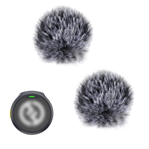 2-Pack Microphone Windscreen for Hollyland Lark M2 Mic, Furry Wind Cover