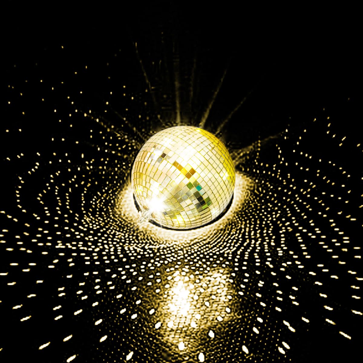 Kepfire 17pcs Hanging Gold Disco Ball,Mirror Balls for Party Decor