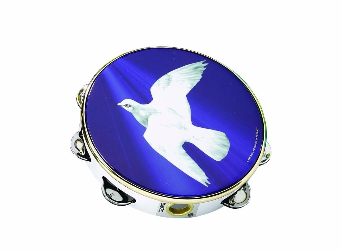 Remo TA-9108-18 Praise Tambourine – Religious Dove, 8″