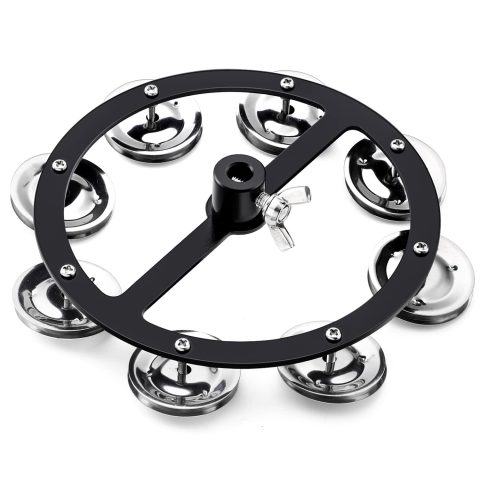 Facmogu 5.5in Cymbal Hi-hat Tambourine with 8-pair Stainless Steel Jingles