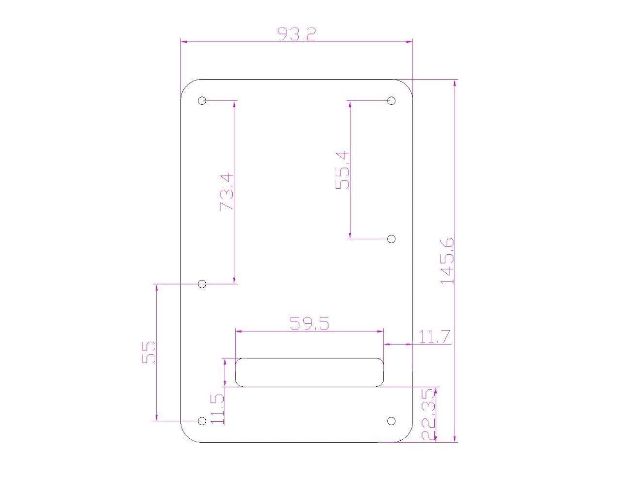 KAISH 6-Hole Metal Aluminum Anodized Modern Style ST/Strat Back Plate Tremolo Trem Cavity Cover for USA/Mexico Stratocaster/Strat Matte Black