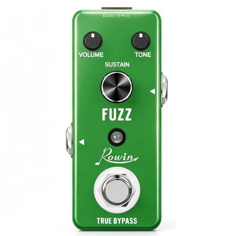 Rowin Analog Fuzz Pedal for Electric Guitar Bass True Bypass LEF-306