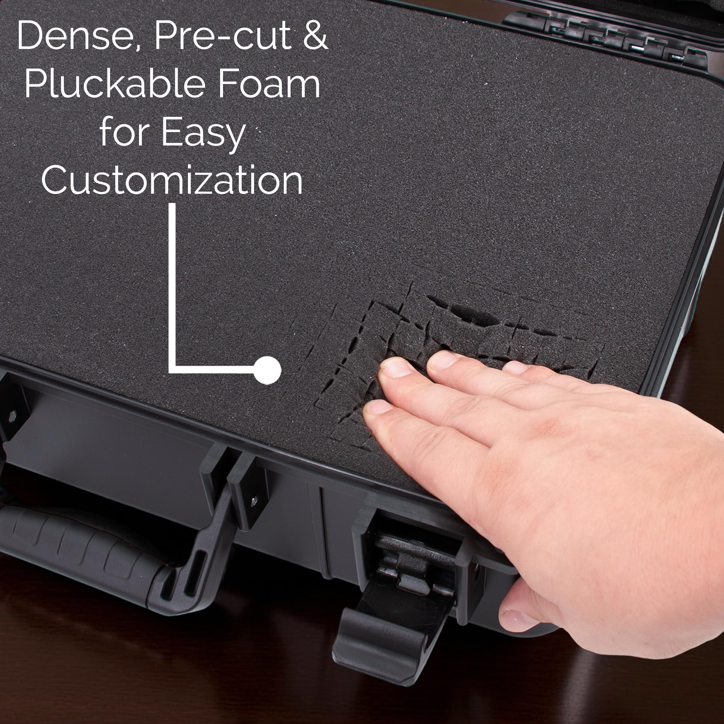 CASEMATIX Hard Travel Case Compatible with Allen & Heath CQ-18T Digital Mixer and CQ-12T With Customizable Foam Interior & Protective Padded Carrying Case For Mixers