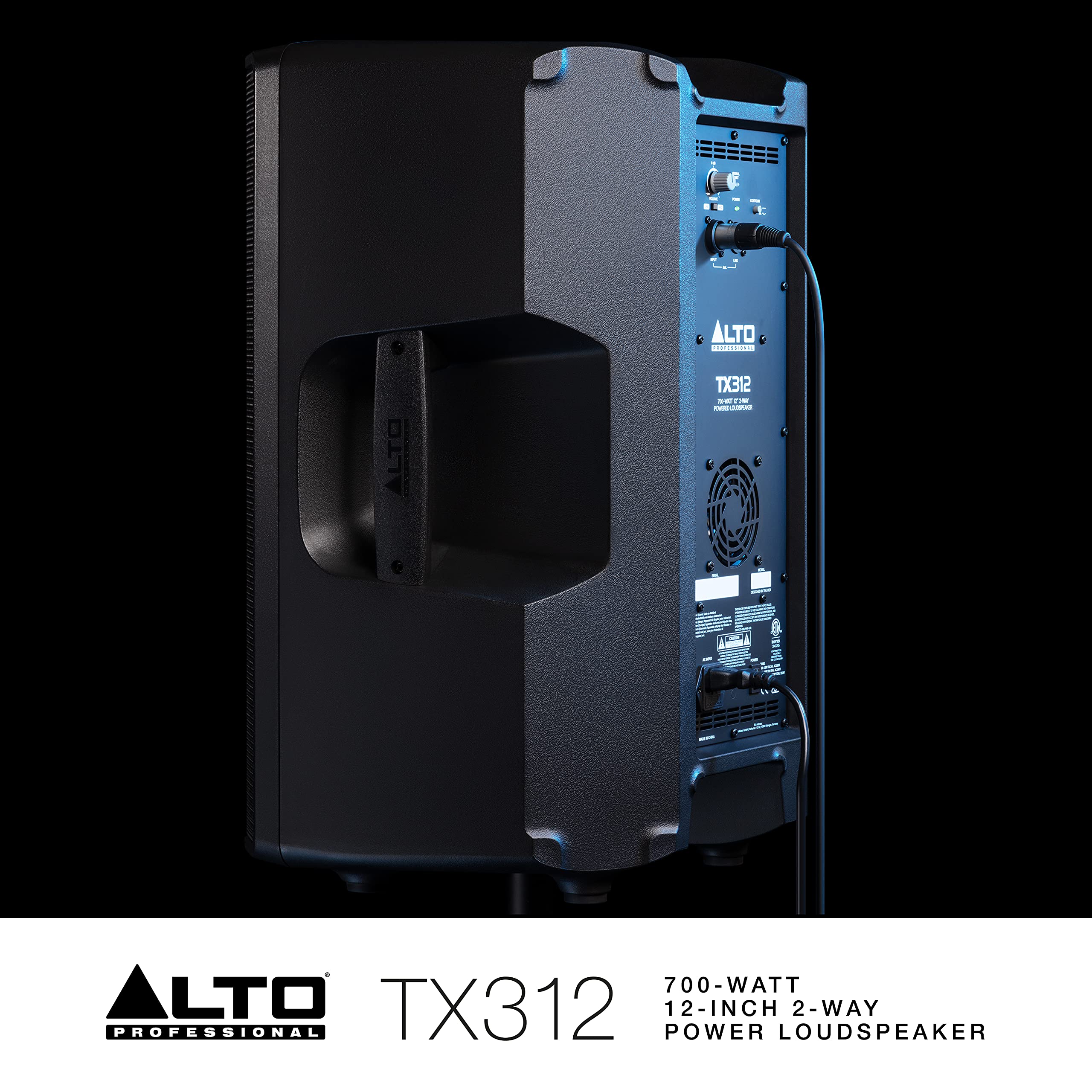 ALTO TX312 700W Powered DJ Speakers, PA System with 12″ 2 Way, Signal Limiting and Switchable Mic Line Preamp and XLR In/Out