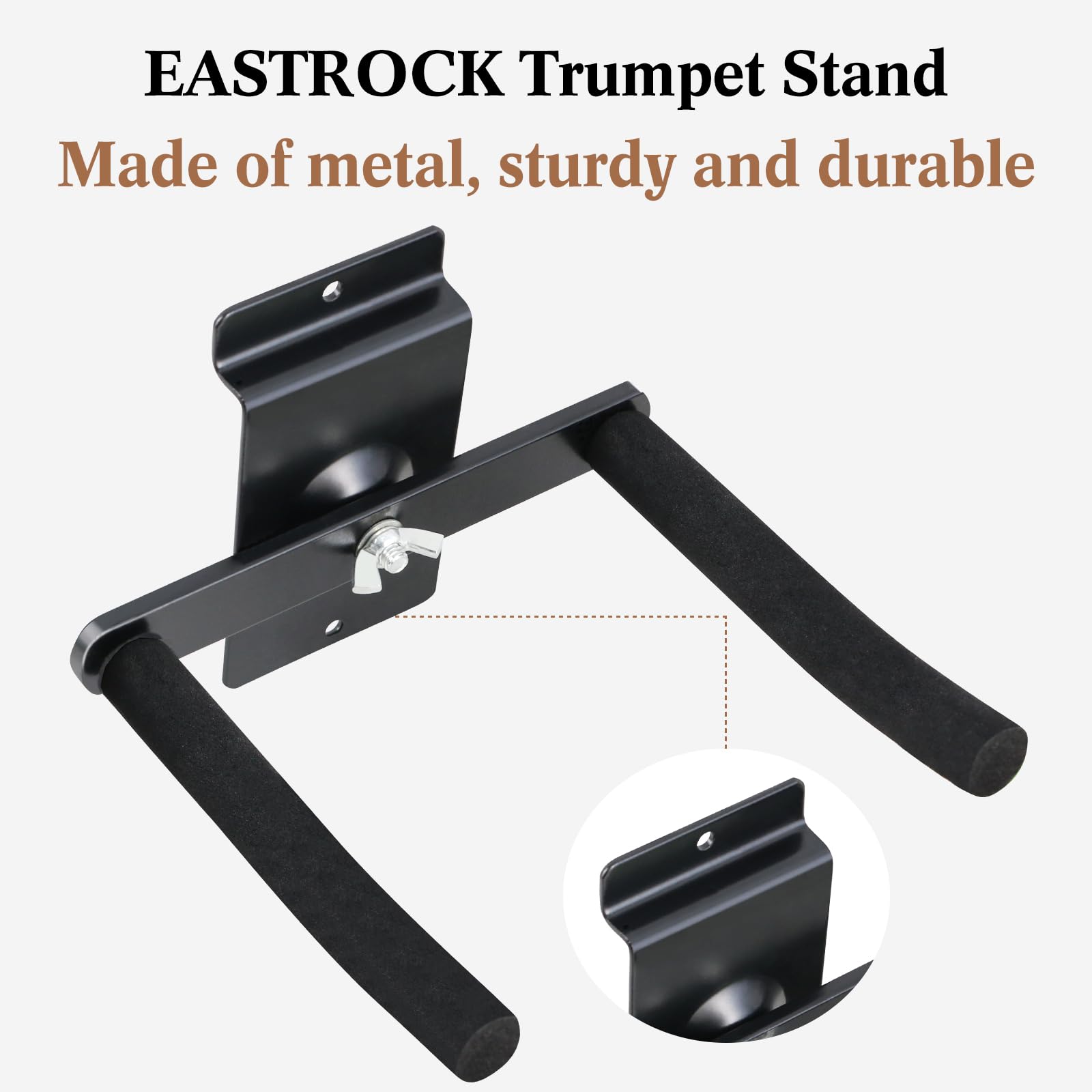 EASTROCK Wall Mount Trumpet Holder 2Pcs