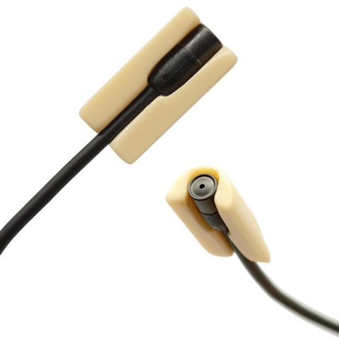 URSA MiniMount. Slim, Low-Profile and Made from Hardened Plastic. Hand-finished for Smoothness. Includes 5x Hypoallergenic MiniMount Stickies (Beige, Made for Sennheiser MKE2)