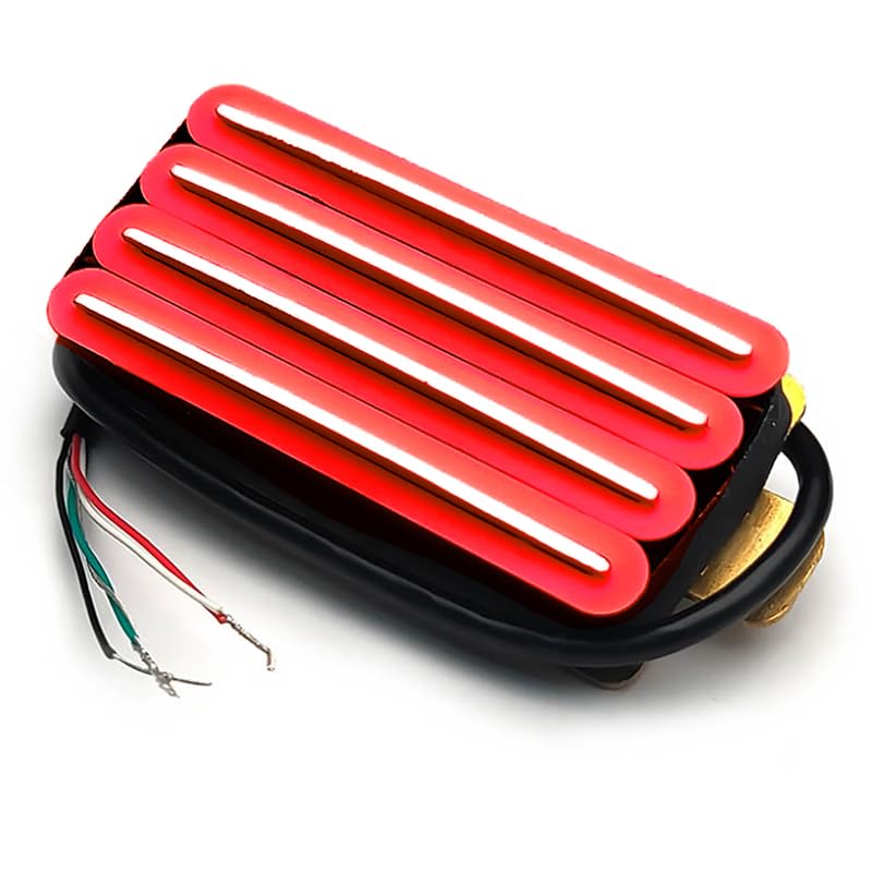 SAPHUE 2-Dual Blade Electric Guitar High Output Track Type Four Coil Humbucker Pickup Red