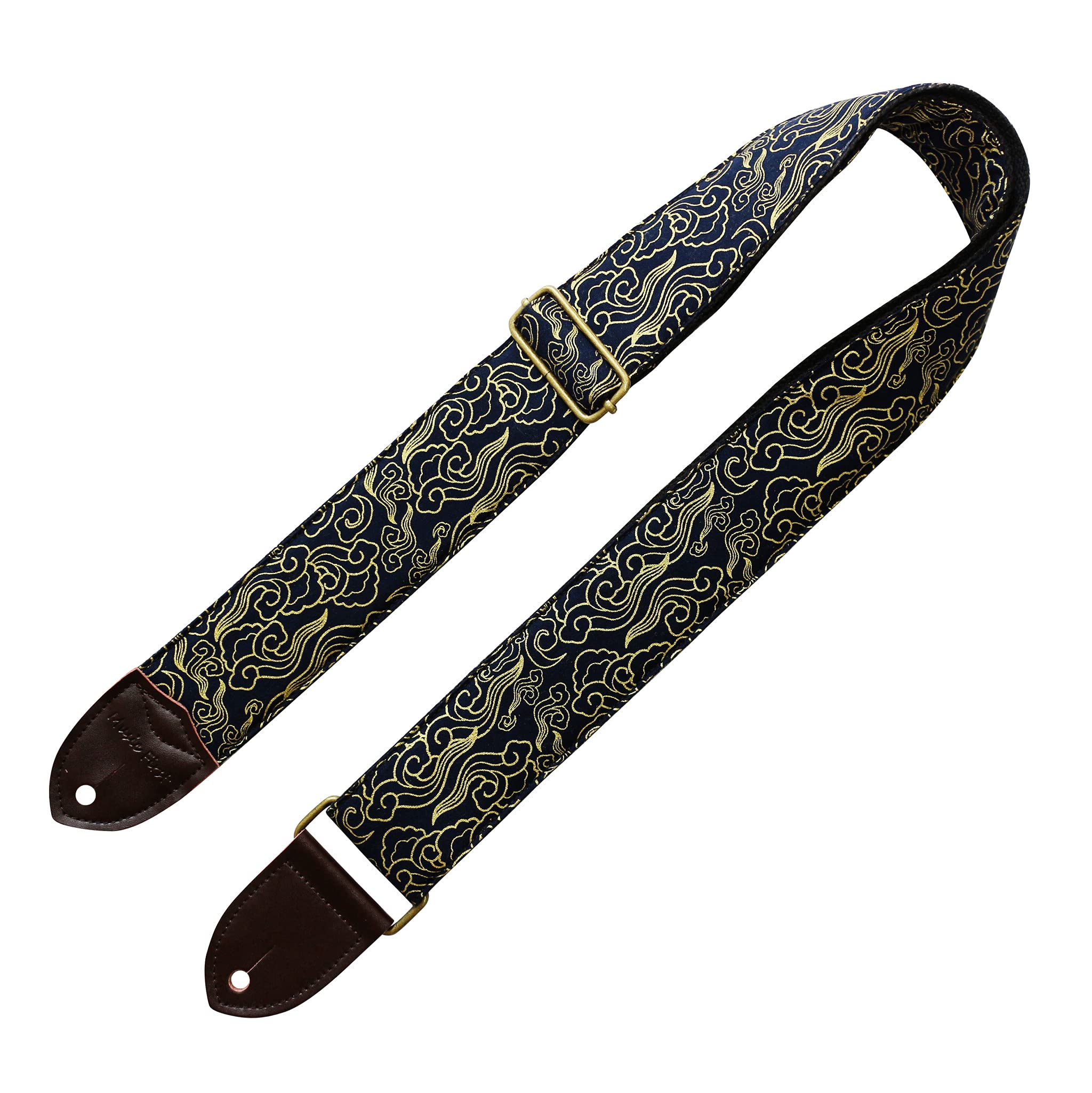 MUSIC FIRST Original Design, 2 inch width (5cm), Vintage Ukiyoe Style Auspicious Cloud Electric Guitar Strap Bass Strap (Auspicious Cloud)