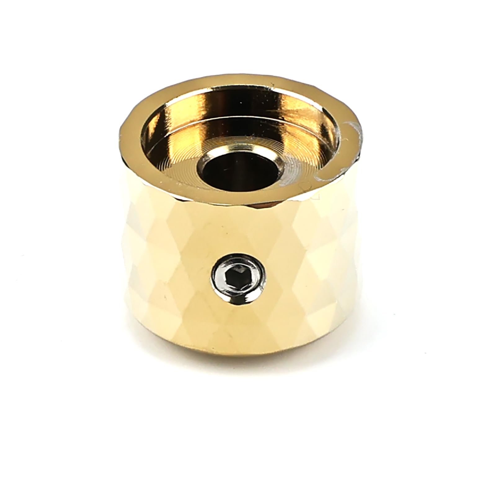 OVSAL 3Pcs Aluminum Alloy Electric Bass Guitar Knobs Speed Control 6.5mm(1/4″) Potentiometer Shaft Dome Metal Volume Tone Knobs for Electric Bass Guitar Replacement Parts (Gold)