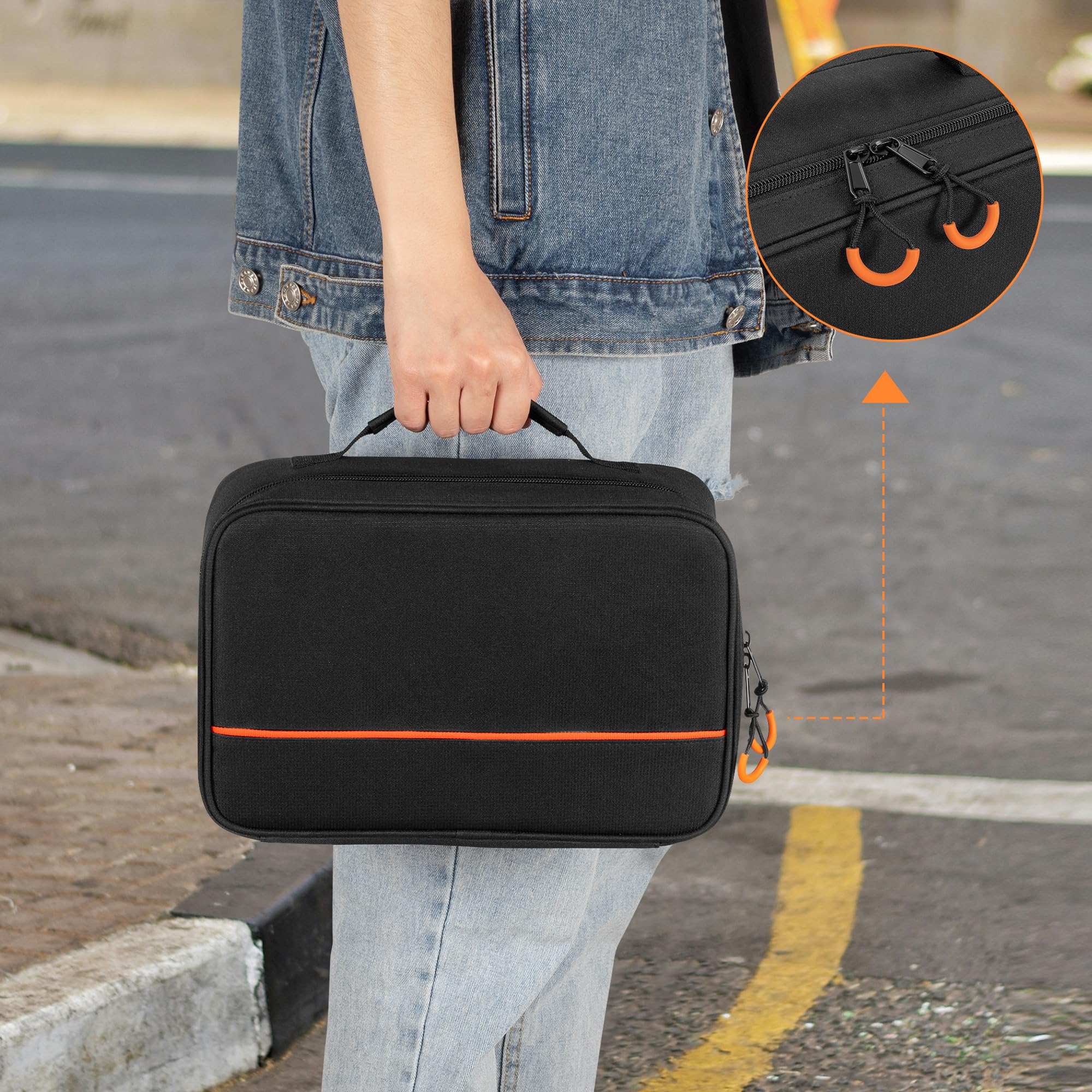 PGmoon 3 Slots Wireless Microphone Carrying Case