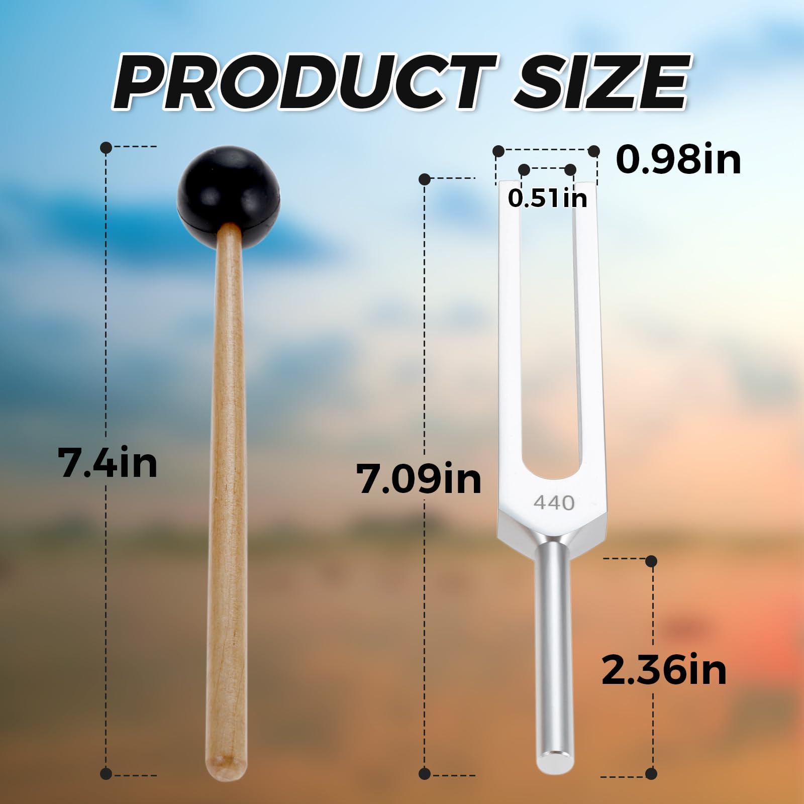 440 Hz Tuning Fork, A440Hz Tuning Fork for Violin Guitar Tuner Instrument
