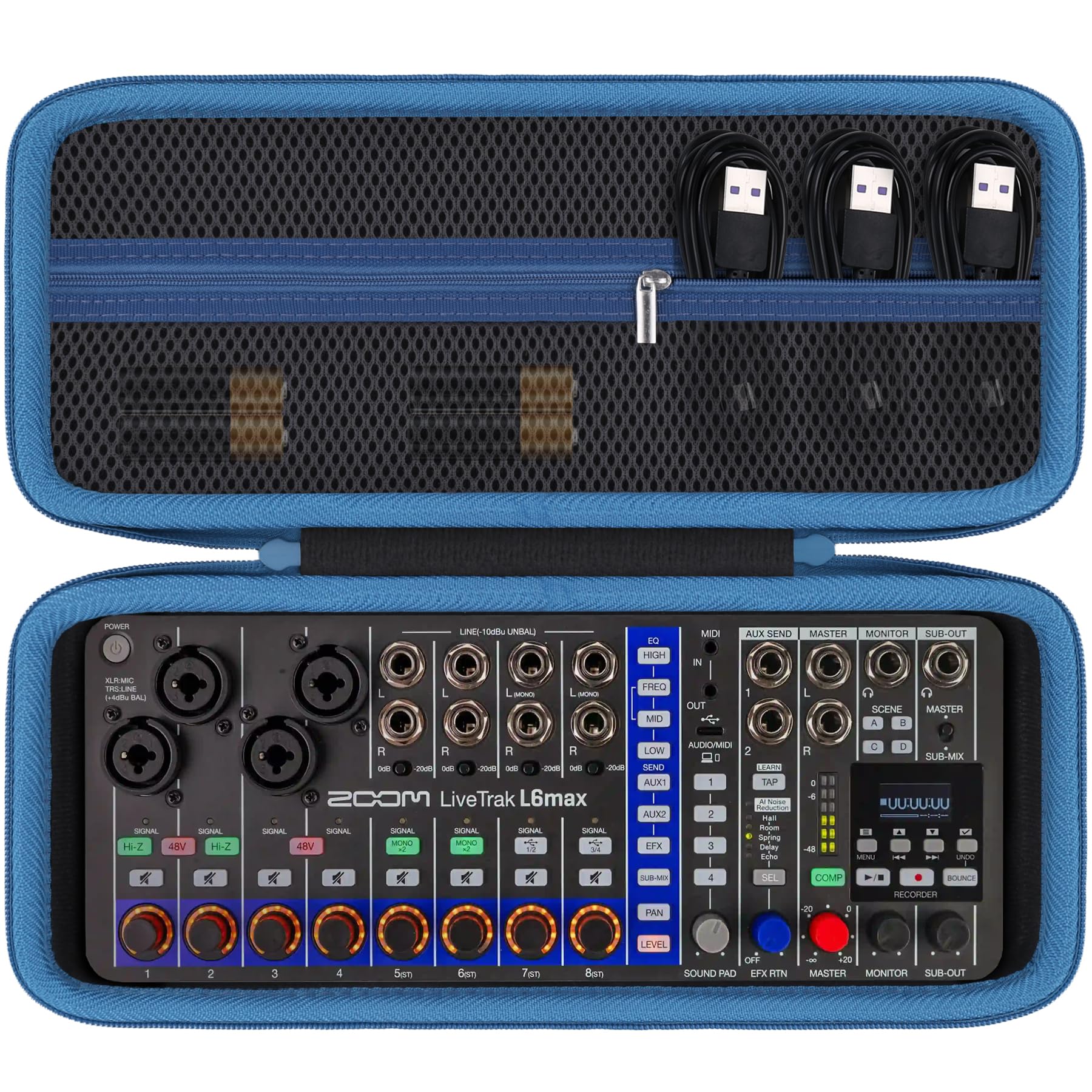 co2CREA Hard Case for Zoom LiveTrak L6max Digital Mixer