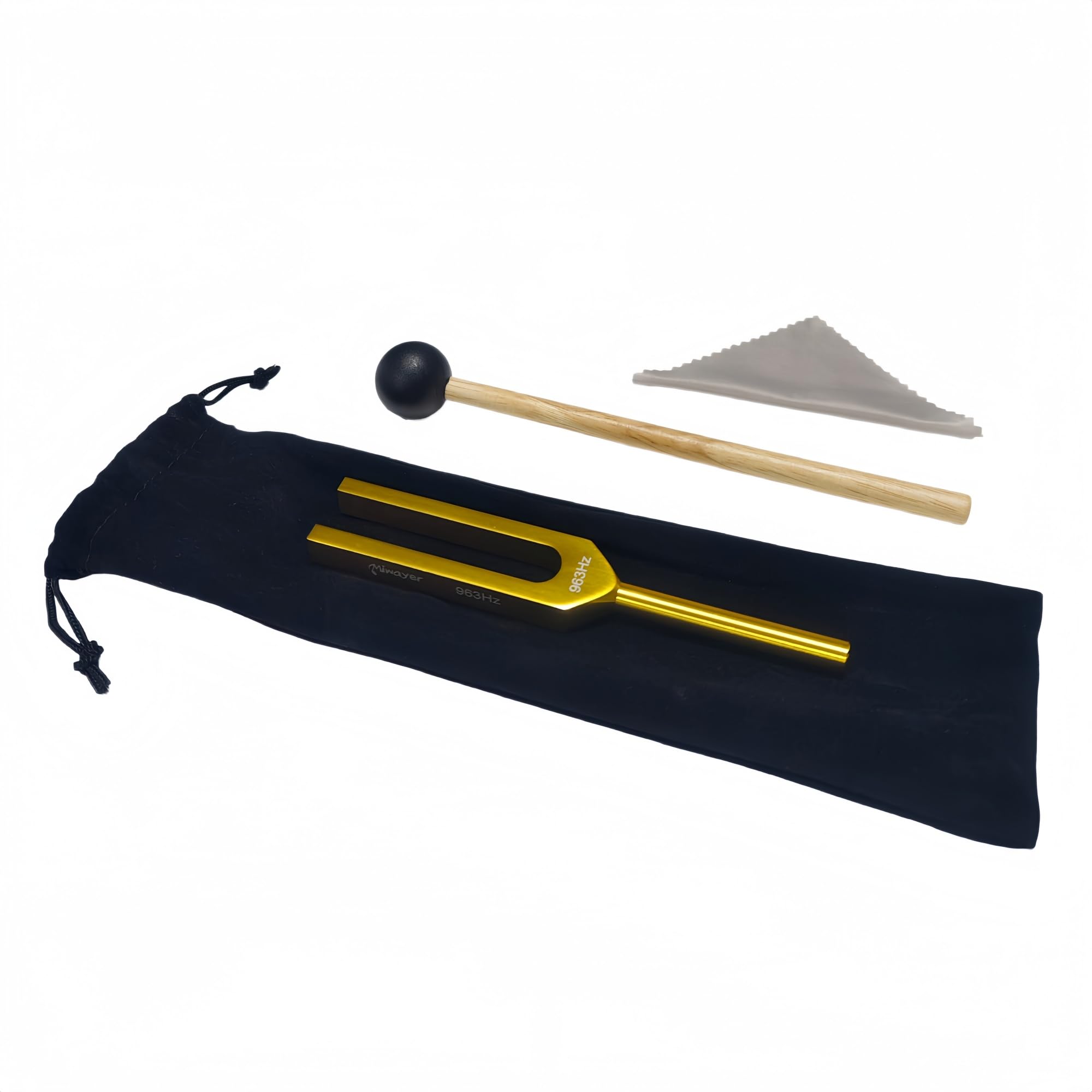 Miwayer Professional 963Hz Tuning Forks Golden for Healing, Medical, and Music – Multi-Frequency Tuning Fork Kit for Sound Therapy, Meditation, Chakra Balancing