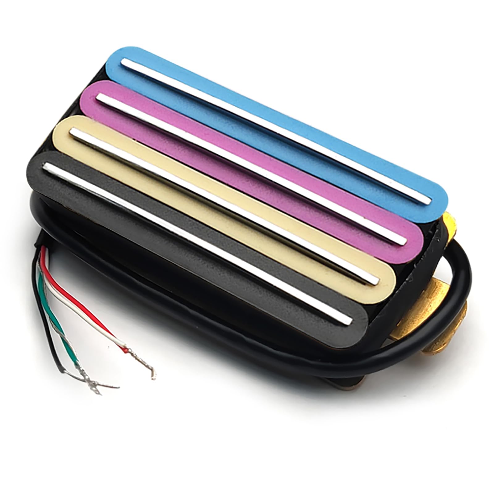SAPHUE 2-Dual Blade Electric Guitar High Output Track Type Four Coil Humbucker Pickup Rainbow