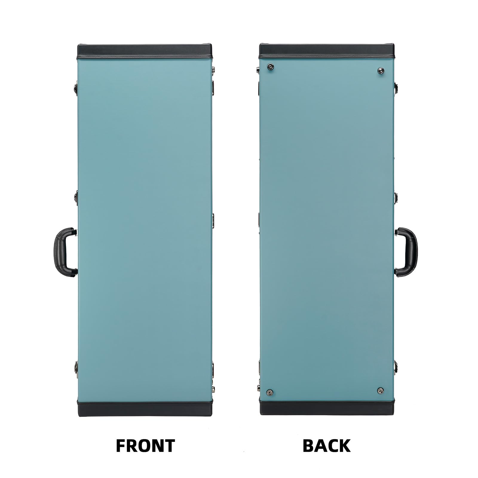 REAL MISSION Electric Guitar Case Hard, Fits Fender Strat, Tele, and Standard Guitars, Portable 4-Layer Protection Hardshell with Comfort Handle, Secure Metal Lock (Light Blue)