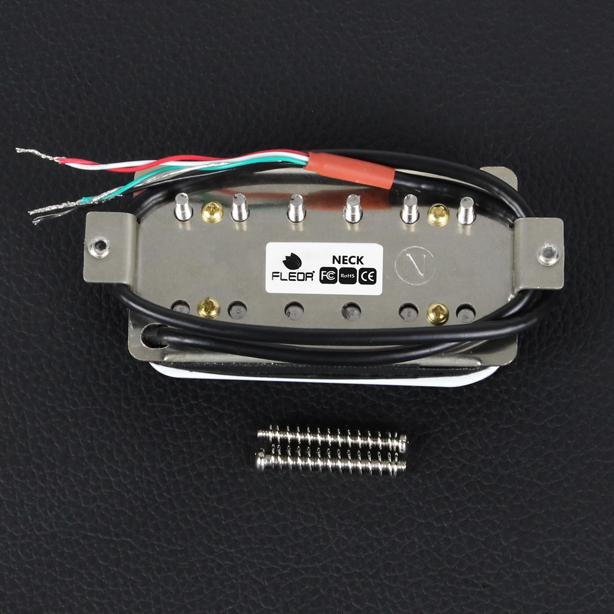 FLEOR Electric Guitar Pickup Double Coil Humbucker Pickups 50mm Ceramic Neck Pickup-White