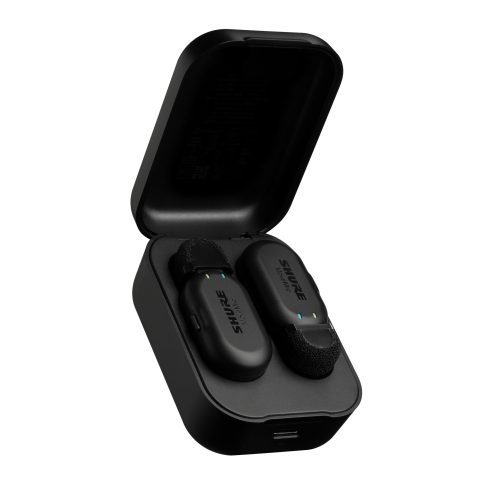 Shure MoveMic Two – Pro Direct to Phone Wireless Lavalier Microphones for iPhone & Android, 2 Bluetooth Mini Mics, 24 Hours Charge, Quick Set Up, IPX4, Compact & Portable Clip Lavs (MV-Two-Z7)
