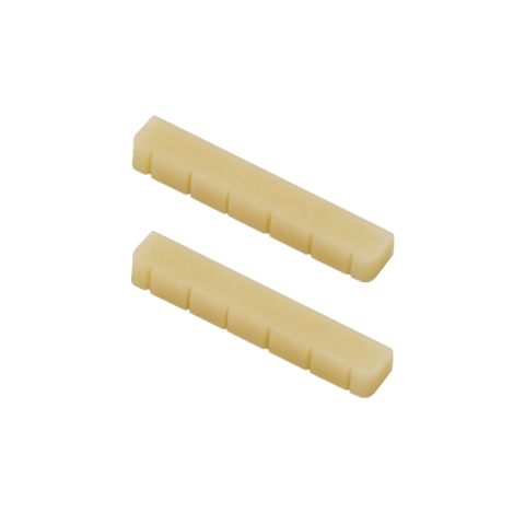 Miwayer 6 String Classical Guitar Unbleached Bone Nut, Guitar Bridge Nuts, Cut from Whole Bones, 52x6x9mm (6 String Classical Nut 52mm 2 Pack)