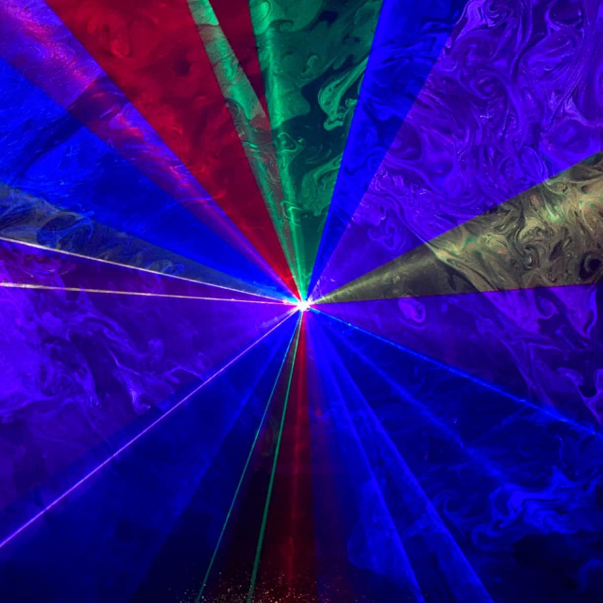 Professional RGB Laser Party Lights,Sound Activated DJ Disco Light,DMX512 Remote Control Scanner Beam Effect Lazer Projector Lighting for Show KTV Bar Club School Dances Corporate Event Mobile DJs