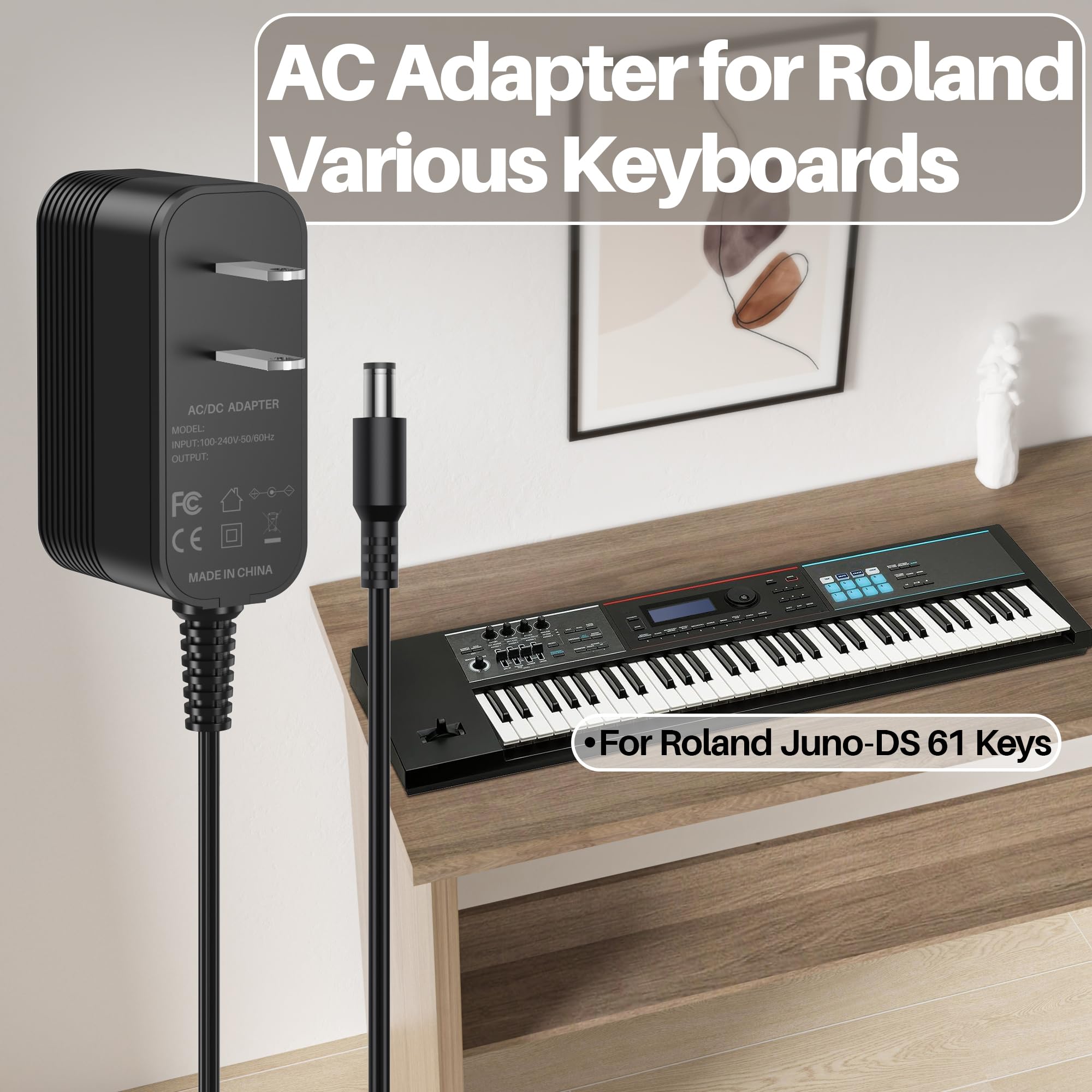 9V Power Supply for Roland PSB-1U Power Adapter for Roland Keyboard