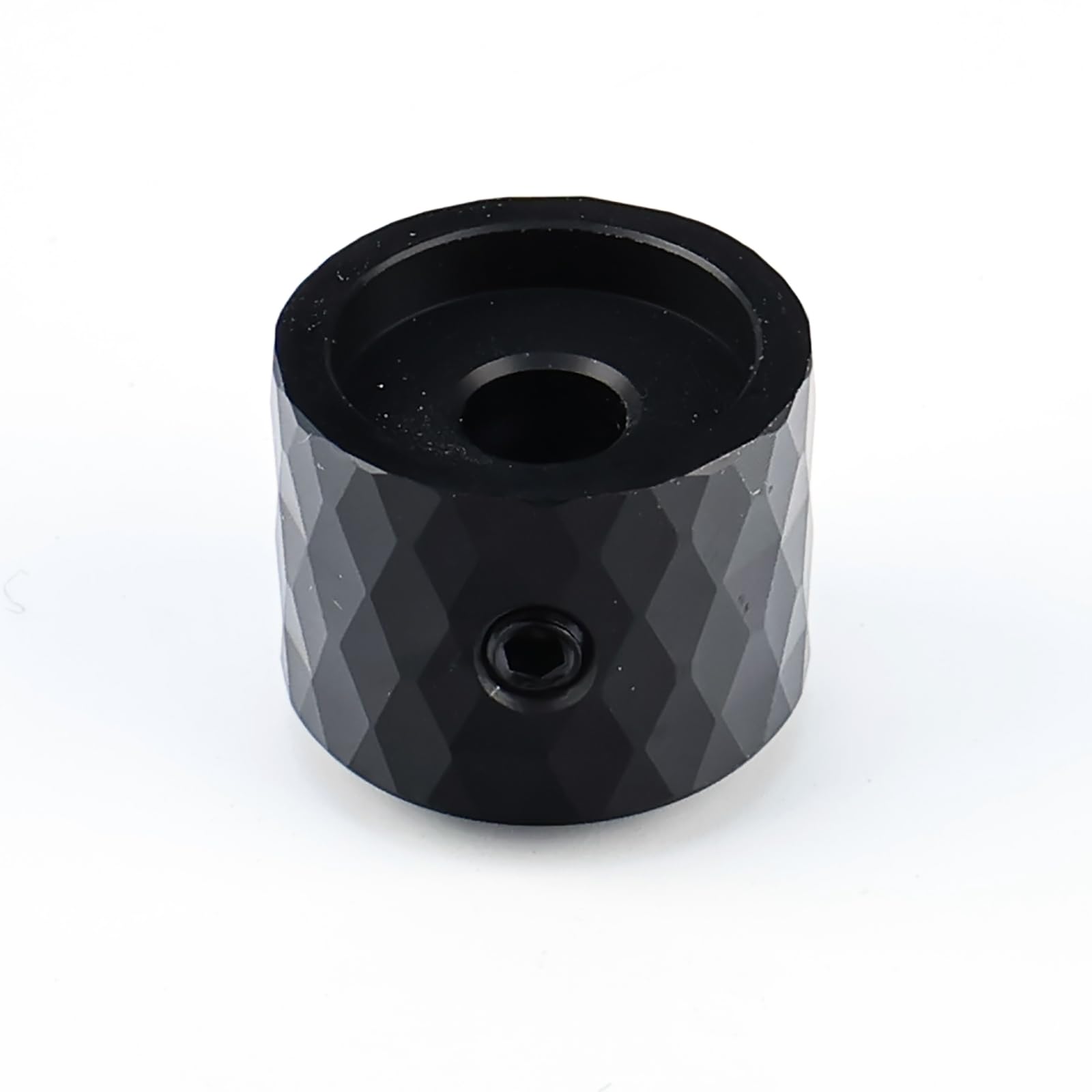 OVSAL 2Pcs Aluminum Alloy Electric Bass Guitar Knobs Speed Control 6.1mm(15/64″) Potentiometer Shaft Dome Metal Volume Tone Knobs for Electric Bass Guitar Replacement Parts (Black)