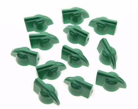 Dopro Pack of 12 Raised Vintage set screw Guitar AMP Chicken Head/Effect pointer Knob Green