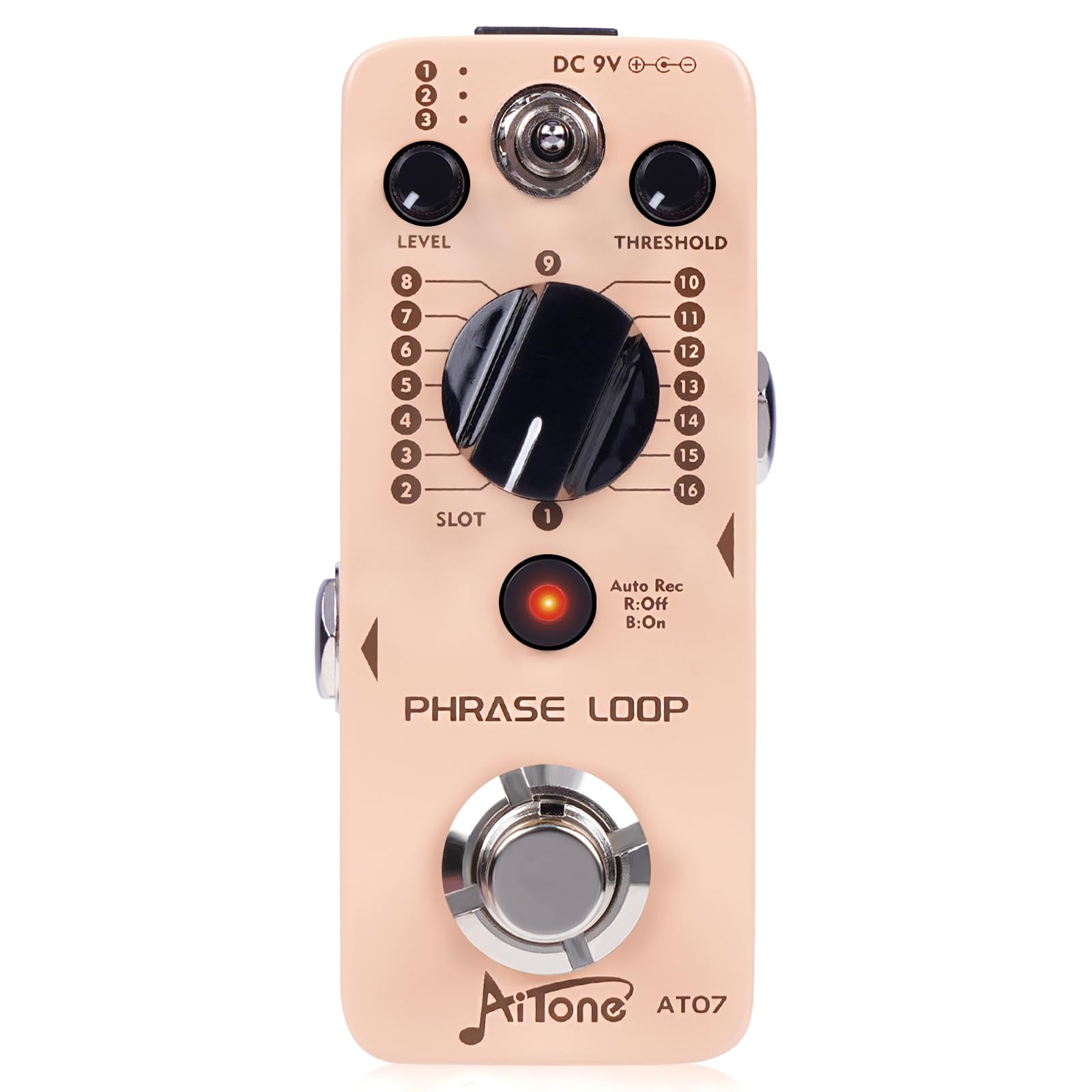 AITONE Guitar Looper Pedal, 48 Memory Slots, Auto Record, 24-Bit (AT-07)