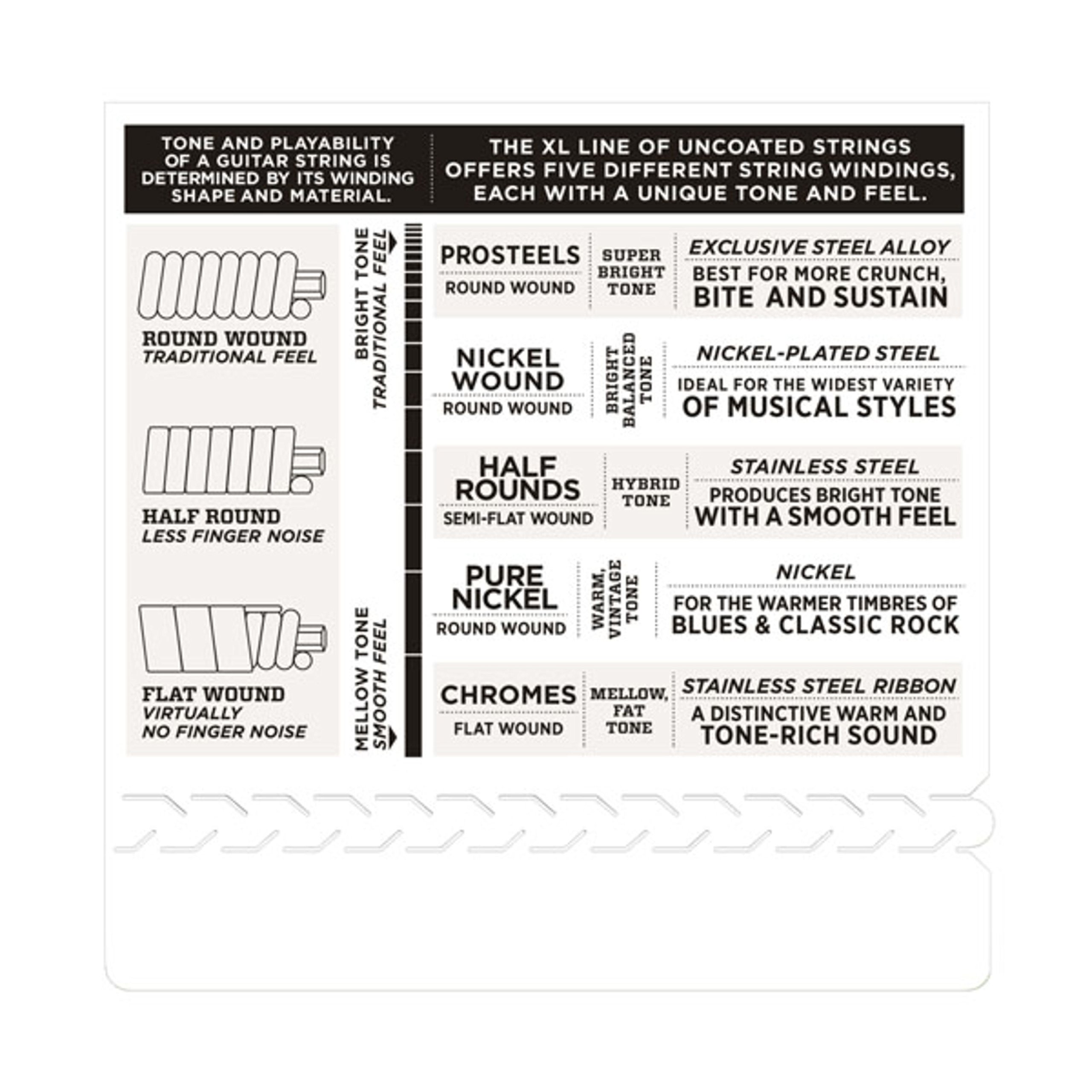D’Addario Guitar Strings – XL Half Rounds Electric Guitar Strings – Semi-Flat Wound – Bright Tone, Smooth Feel, Reduced Finger Noise – EHR330 – Extra-Super Light, 8-39