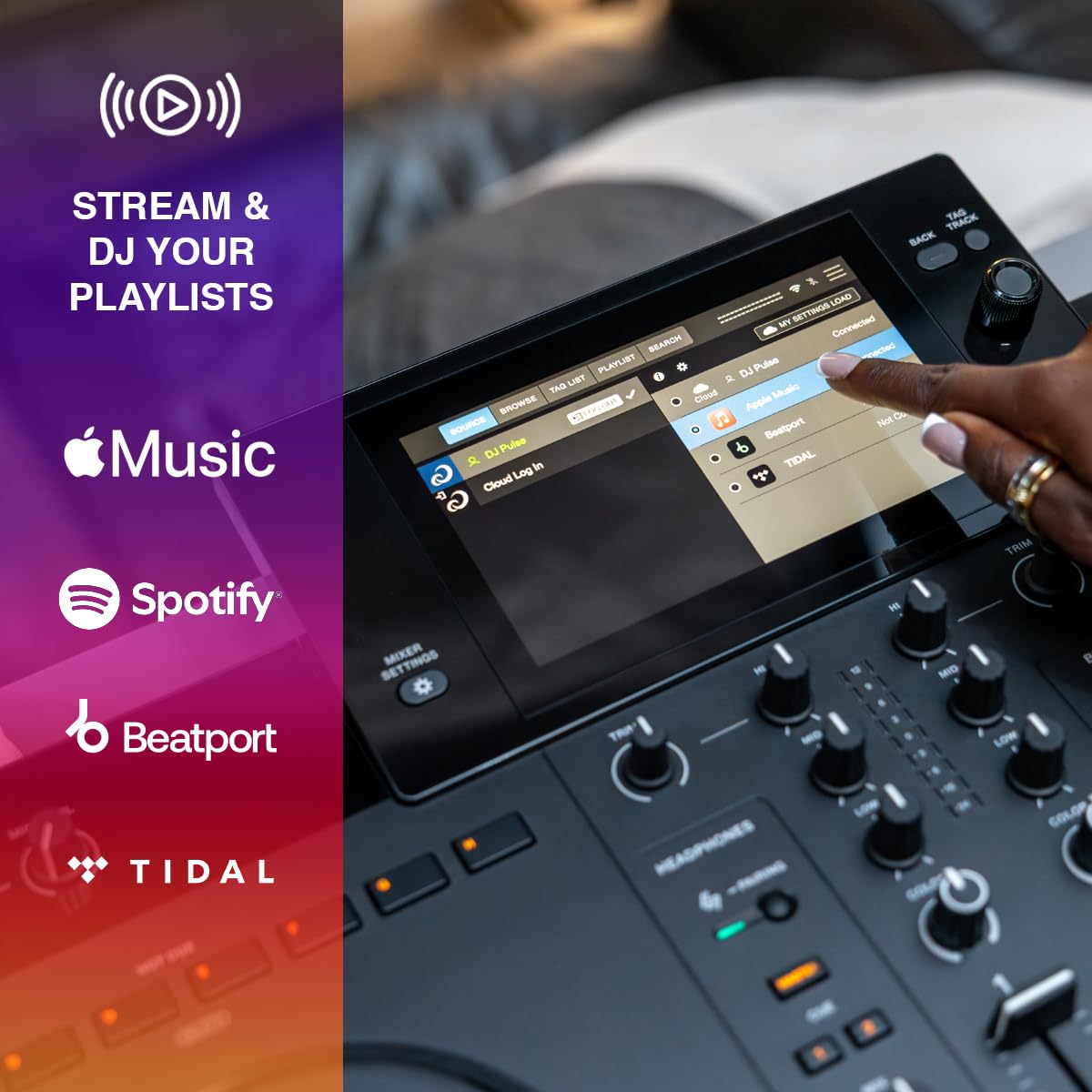 AlphaTheta XDJ-AN 2-Channel All-in-One DJ System, Touchscreen, Wi-Fi
