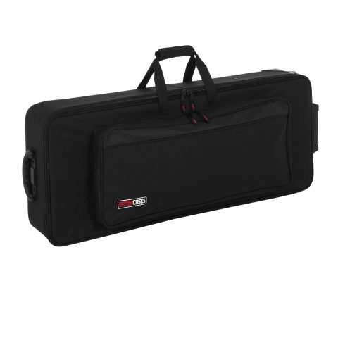 Gator Cases Lightweight Case with Retractable Pull Handle and Wheels Fits Standard 49 Note Keyboards and Electric Pianos, (GK-49)