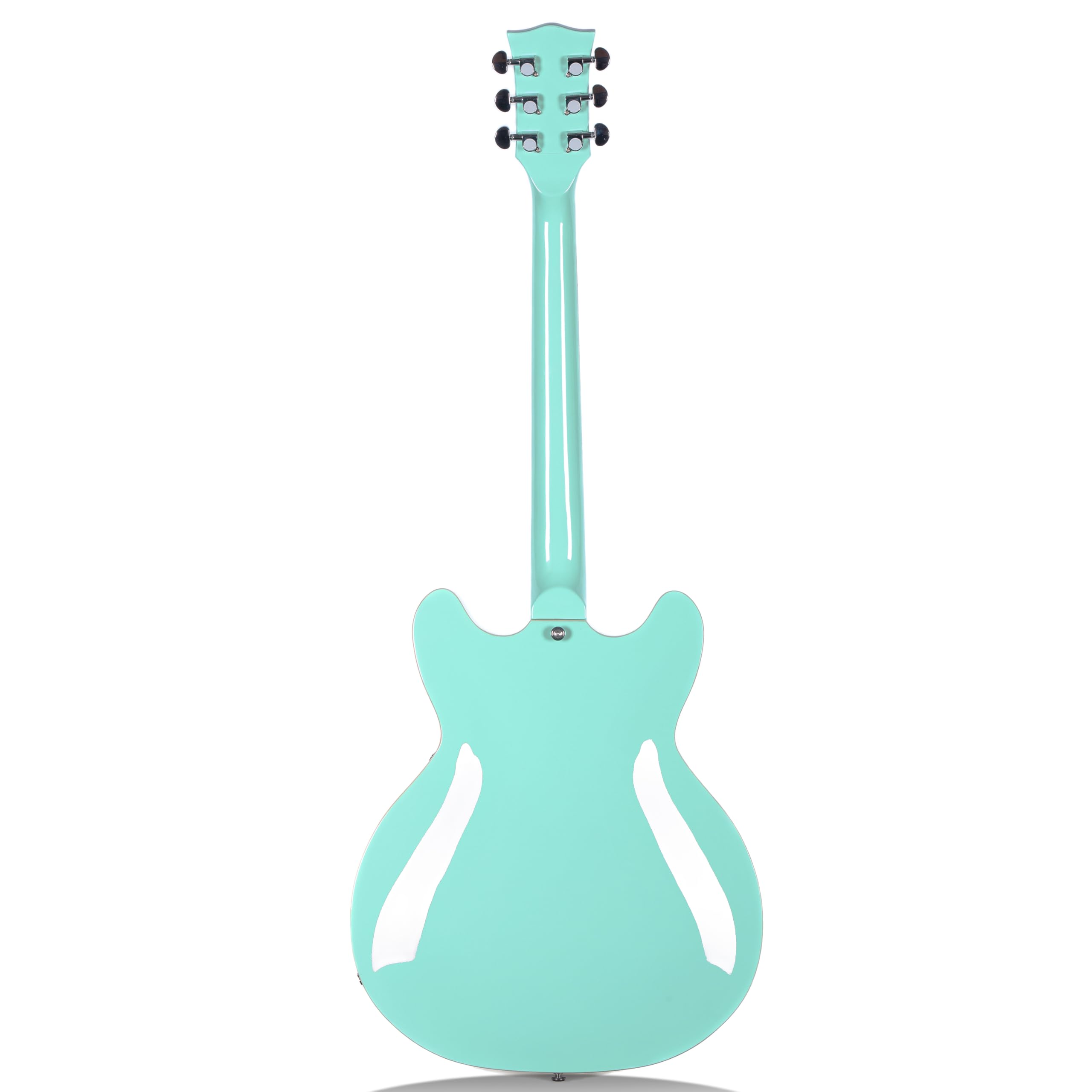 Redid Semi-Hollow Body Electric Guitar RD-100 Jazz Guitar with F-Hole,Maple neck,humbucker Pickups(Green)