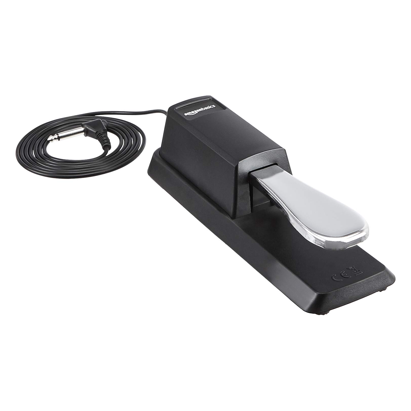 Amazon Basics Sustain Foot Pedal for Keyboards Digital Piano, Big, Black