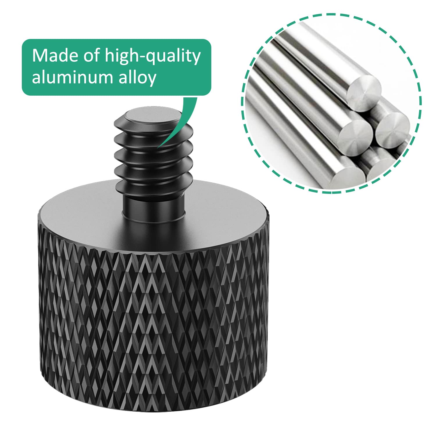 Mic Stand Adapter 5/8 female to 1/4 male Screw Adapter Mic Thread Screw for Microphone Stand Mic Mount 8 Piece by Rigych