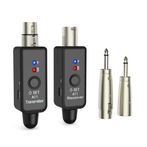 A11 Wireless XLR Microphone System 2.4GHz Transmitter & Receiver (1TX+1RX)